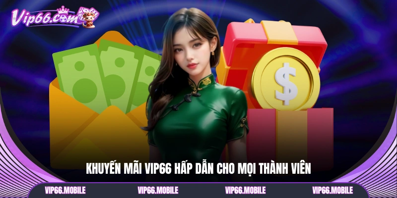 Khuyến mãi VIP66 hấp dẫn cho mọi thành viên